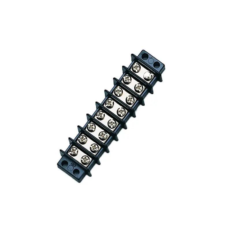 Terminale Elettrico a 6 Contatti in Ottone Nichelato - 20A con Base in Bachelite e Separatori Anticontatto per Nautica e Vela Prezzo Conveniente