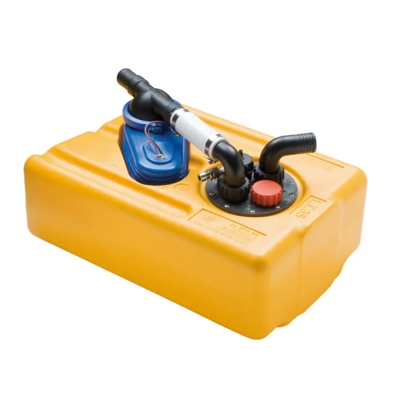 Serbatoio Acque Nere e Grigie da 83 Litri - Completo di Pompa Autoadescante JABSCO 12V e Sensore di Livello Prezzo Scontato