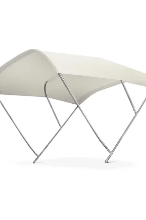Affare Capottina Biminox 170x151h | Capottina Bianca 170x140h per Barche - Protezione Solare e Antipioggia con Telaio in Acciaio Inox AISI 316L e Tessuto in Poliestere Spalmato in Vinile