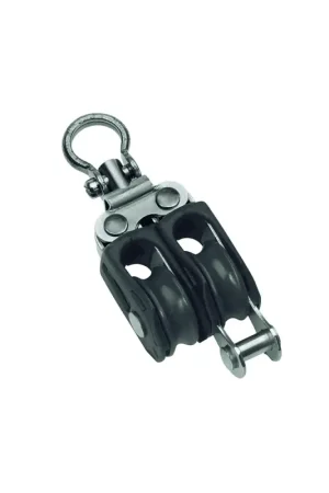 Più Venduto Bozzello Doppio Girabile con Arricavo - Ø Cima Max 5 mm - Max Carico 275 kg - Barton Marine Serie 0
