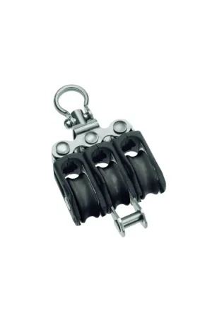 Bestseller Bozzello Triplo Girevole Barton Marine con Arricavo - Cima Max Ø 5 mm - Max Carico Lavoro 275 kg - Carico Rottura 550 kg - Dimensioni Puleggia 20 x 8 mm - Lunghezza 79.3 mm