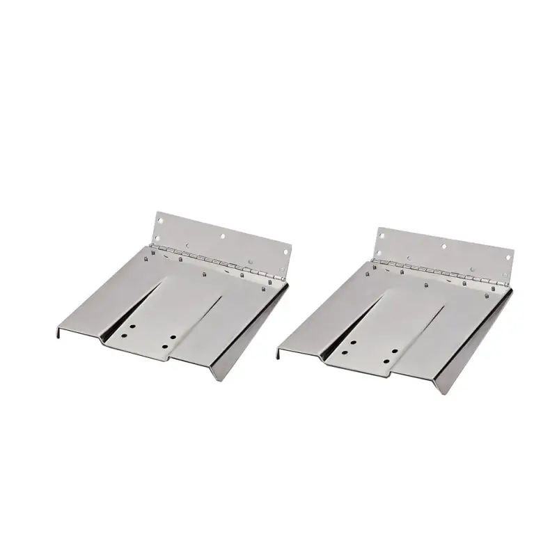 Nuovo Arrivo Coppia di Tavole Flap in Acciaio Inox Lucidato a Specchio - 228x228 mm (22,8x22,8 cm) per Barche e Nautica