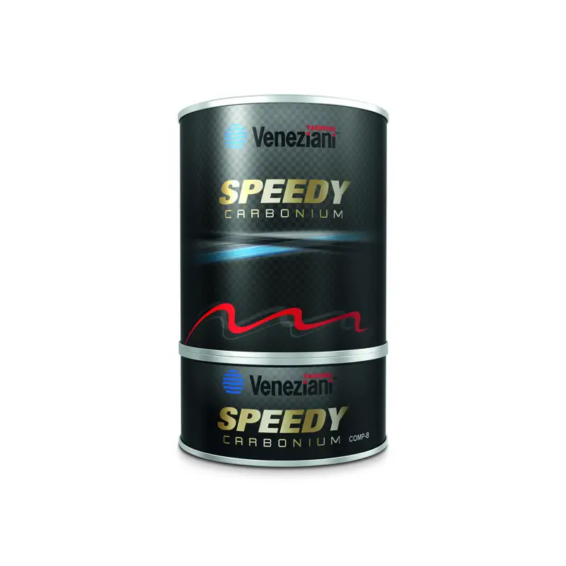 Reso Gratuito Antivegetativa Bicomponente Speedy Carbonio Grigia 0,750L - Prestazioni Superiori per Barche da Regata, Applicabile su Vetroresina, Legno, Alluminio e Acciaio, Essiccazione Rapida e Film Extra Liscio.