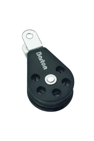 Compra Oggi Stesso Bozzello Fisso Singolo con Perno Sfilabile Ø mm. 8 - Cima Max Ø mm. 8 - Max Carico di Lavoro 355 kg - Dimensioni Puleggia mm. 30 x 12 - Lunghezza mm. 55 - Serie 1 - Barton Marine