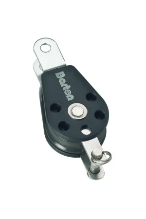 Bozzello Singolo Fisso Ø 8 mm con Perno Sfilabile e Arricavo - Carico di Lavoro 355 kg - Carico di Rottura 710 kg - Dimensioni Puleggia 30 x 12 mm - Lunghezza 66 mm - Nautica Vela Barche Compra Oggi Stesso