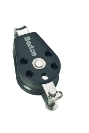 Prezzo Ridotto Bozzello Singolo Fisso con Arricavo Ø 8 mm - Massimo Carico 355 kg - Bozzello Marine Serie 1 per Nautica e Vela