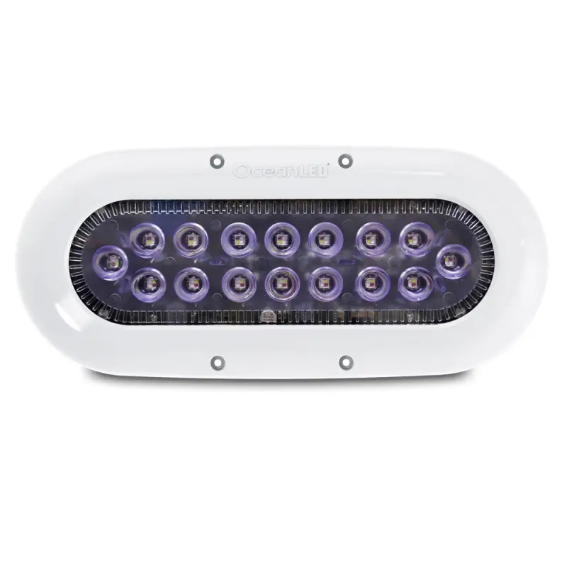 Luce Subacquea LED Bianca Ultra X16 - Illuminazione Nautica Compatta e Stagna 9-32 Volts con Fascio Circolare di 60° - Serie X Oceanled Reso Gratuito