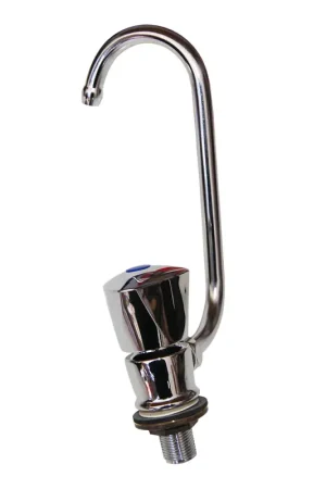 Rubinetto in Ottone Cromato con Comando a Destra e Canna Abbattibile Ø 10 mm - Ideale per Barche e Vela Ultime Pezzi
