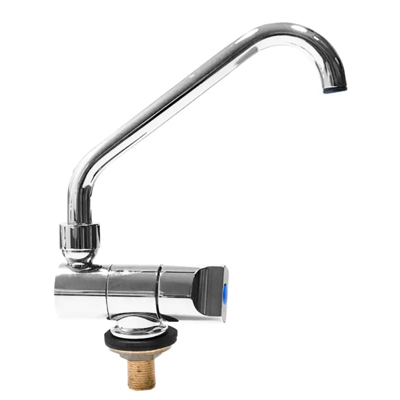 Prezzo Di Fabbrica Rubinetto in Ottone Cromato per Nautica - Canna Girevole Ø 14 mm con Attacco 3/8 Maschio per Acqua Fredda