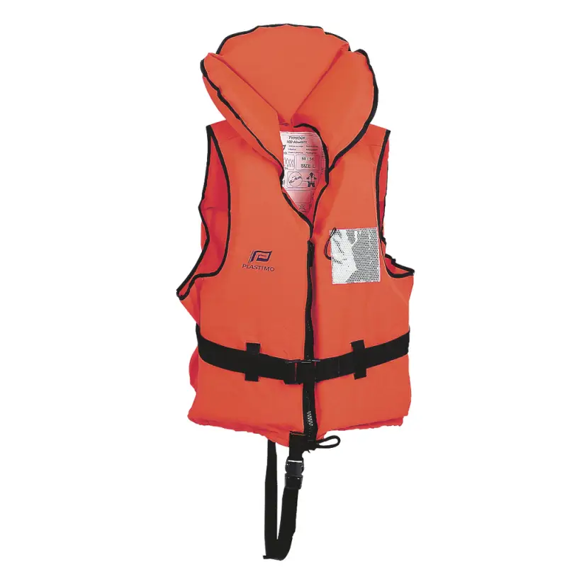 Giubbotto di Salvataggio Typhon 50-70 kg - 100 N - Ergonomico in Poliestere Arancione Fluorescente con Cintura Regolabile e Strisce Riflettenti Direttamente Dal Produttore