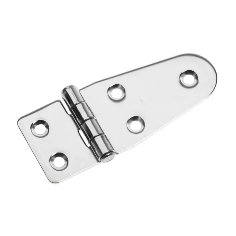 Cerniera in Acciaio Inox AISI 316 Lucidata a Specchio mm. 100x40 - Spessore 2mm, Perno Ø 9mm Prezzo Di Fabbrica