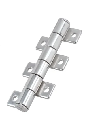 Ultime Pezzi Cerniera in Acciaio Inox AISI 316 con Frizione e Antivibrazione per Sportelli Nautici - Dimensioni 75x28 mm, Perno Ø 9,5 mm - Controllo Apertura/Chiusura