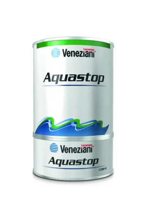 Aquastop LT. 2,50 - Protettivo Epossidico Bicomponente Senza Solventi per Carene in Vetroresina, Colore Azzurro Trasparente - Previene e Cura l'Osmosi Solo Oggi