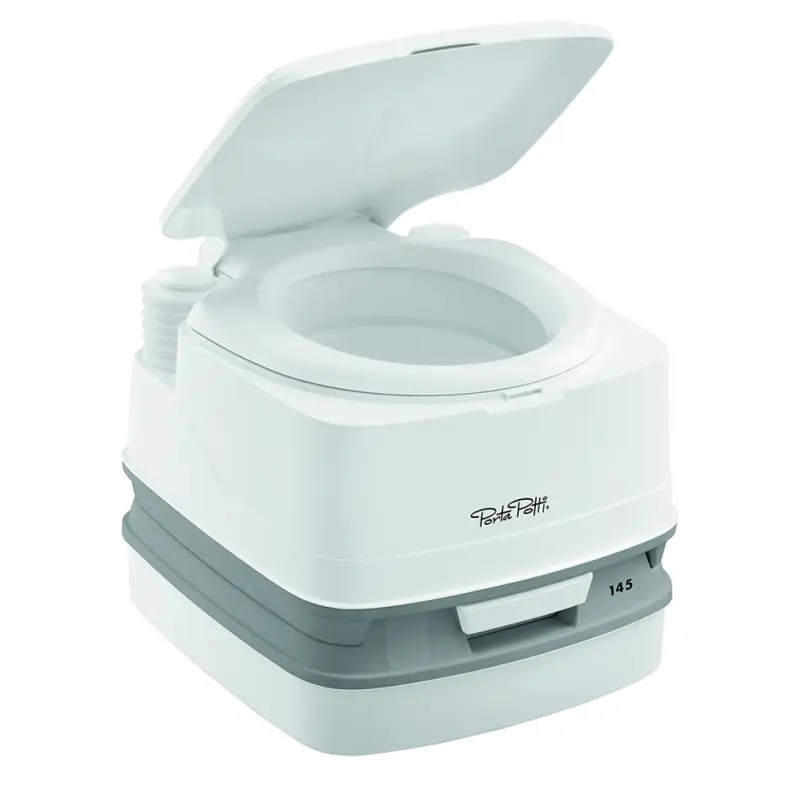 Prezzo Di Fabbrica WC Chimico Portatile Porta Potti Thetford Qube 145 - 12L Scarico, 15L Acqua Pulita, Compatto e Leggero per la Nautica - Dimensioni 427x383x330mm, Peso 3.6kg