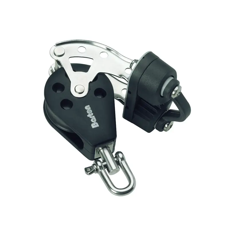 Bozzello Girevole Arricavo + Cam Ø Cima Max 8 mm - Serie 2 - Max Carico Lavoro 370 kg, Carico Rottura 740 kg, Dimensioni Puleggia 35 x 12 mm, Lunghezza 100 mm Prezzo Scontato