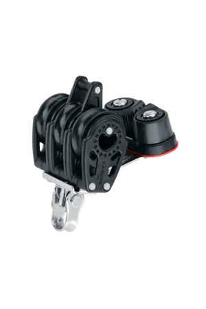 Di Tendenza Bozzello Carbo Air Harken 29 mm Triplo - Girevole, Arricavo e Strozzatore Carbo-Cam Micro 471 - Leggero e Robusto per Regolazioni Sicure in Nautica