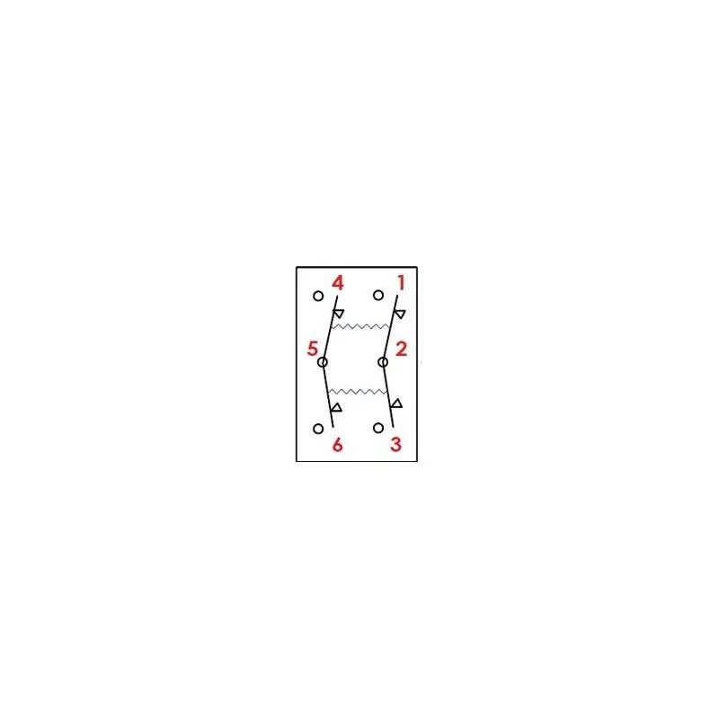 Nuova Collezione Interruttore Marina Impermeabile ON-OFF-ON con LED Rosso - 20 A a 12 V / 12 A a 24 V - Installazione Foro Rettangolare 21,5x36,8 mm - Serie Marina Osculati