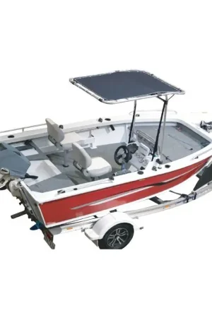 T-Top SEAGULL 1.35 x 1.05 mt - Struttura Tubolare Anodizzata Ø 32 mm, Fissaggio Regolabile per Consolle di Guida Nautica Offerta