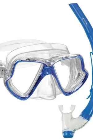Set Maschera e Boccaglio in PVC per Adulti - Snorkel Autosvuotante con Fibbie EZ Adjust per Pratica Subacquea Economico