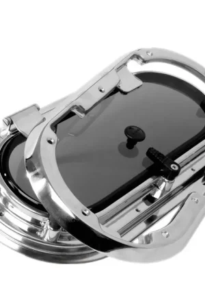 Offerta Limitata Oblò BOMAR Flagship Ovale Inox 438 x 210 mm con Controflangia e Zanzariera - Alta Qualità AISI 316 Lucidato a Specchio, Angolo Drenaggio Acqua, CE Area 1 Categoria 1