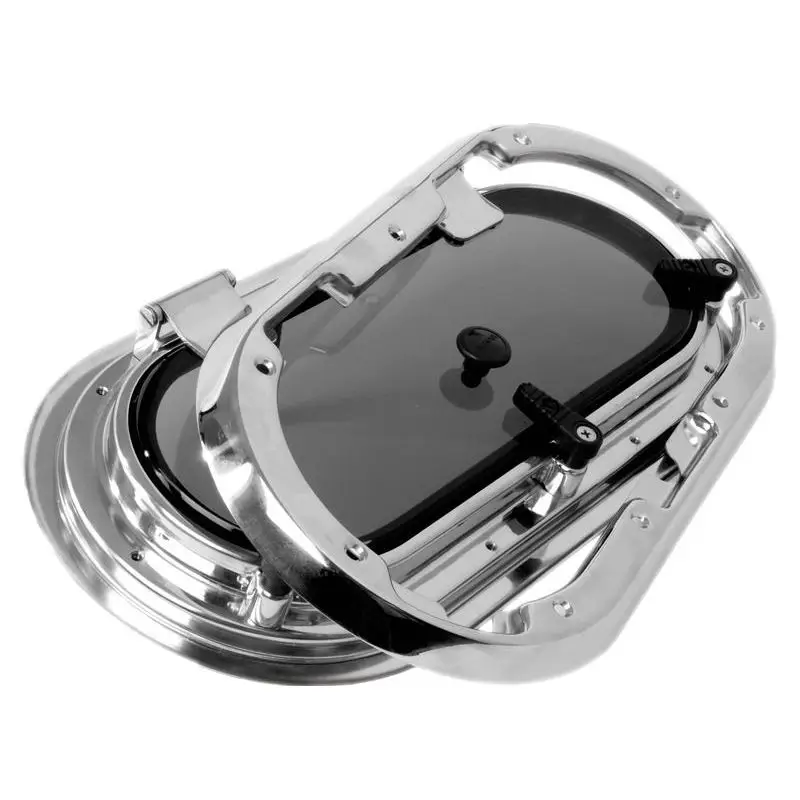 Offerta Limitata Oblò BOMAR Flagship Ovale Inox 438 x 210 mm con Controflangia e Zanzariera - Alta Qualità AISI 316 Lucidato a Specchio, Angolo Drenaggio Acqua, CE Area 1 Categoria 1