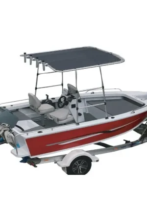 Affare Targa Top Universale in Alluminio con Tessuto Impermeabile e UV Resistente - Struttura Tubolare Anodizzata Ø 32 mm e Fissaggio Universale per Barche - Oceansouth