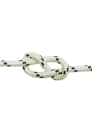 Popolare Treccia Nautica in Poliestere Ø 5 mm - 350 mt, Media Tenacità, Bianco con Segnalino Colorato per Ormeggio e Ancoraggio