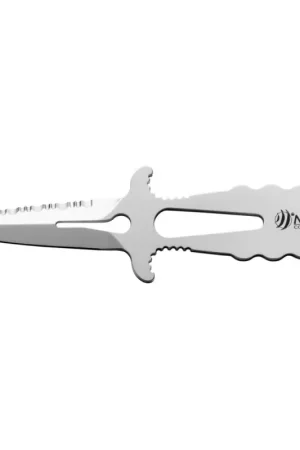 A Buon Prezzo Coltello per Apnea 9 - Coltello Subacqueo in Acciaio Inossidabile con Custodia Sgancio Rapido - Lunghezza Lama 70mm, Lunghezza Totale 180mm