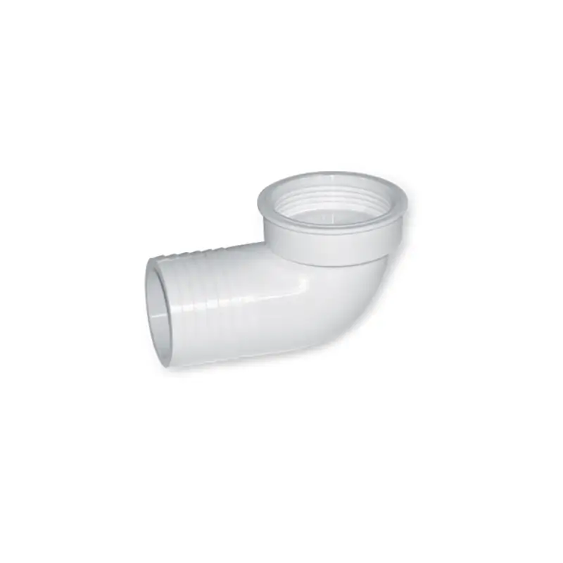 Gomito a 90° in Plastica Bianca per Tubo Ø 47 mm - Accessorio per Boccola Scarico Acqua - Ø Interno 42 mm Nuovo Arrivo