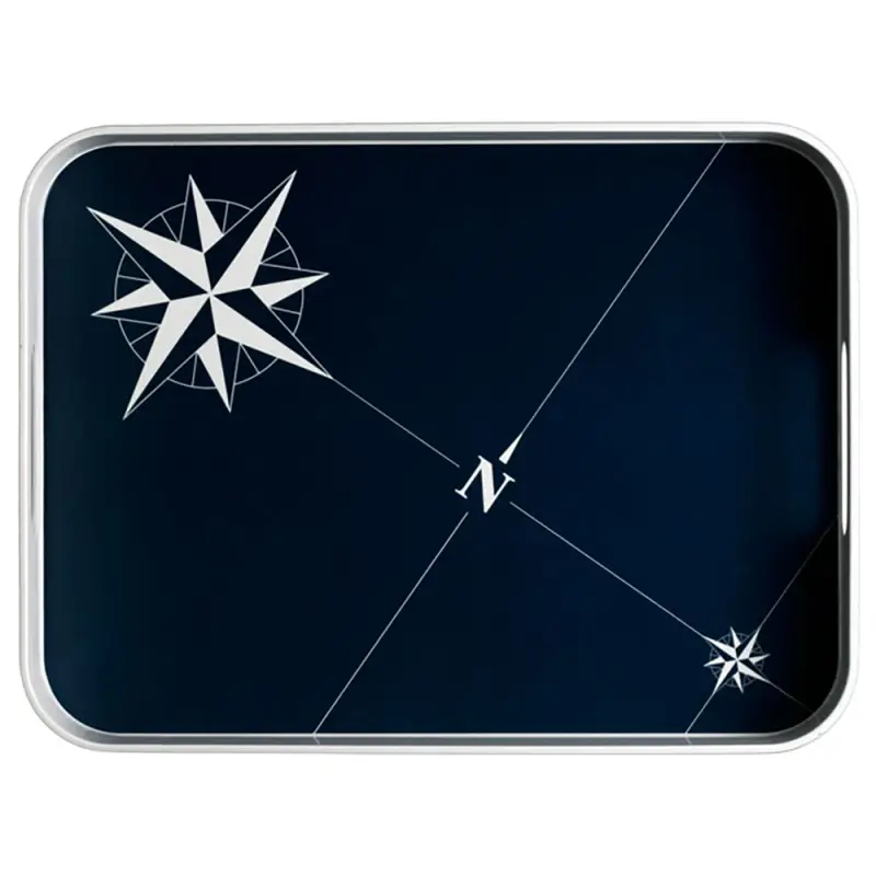 Vassoio Rettangolare Serie Northwin - 40 x 30 cm in Melamina Blu Navy e Bianco con Base Antiscivolo, Lavabile in Lavastoviglie Bestseller