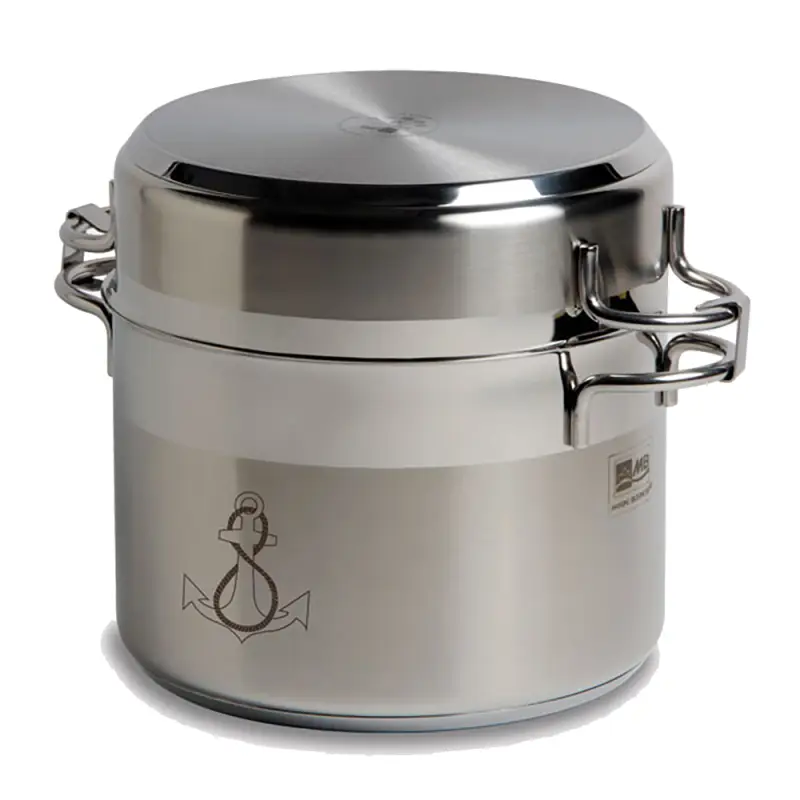 Set Completo di Batteria di Pentole Impilabile Grande in Acciaio Inox 18/10 - 5 Pentole, 5 Coperchi e Scolapasta per Gas, Vetroceramica e Induzione Nuovo Arrivo