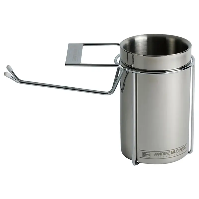 Porta Bottiglia Termico in Acciaio Inossidabile con Supporto - Dimensioni Ø cm 15,5 x 19h - Ideale per Barche e Nautica Esclusivo