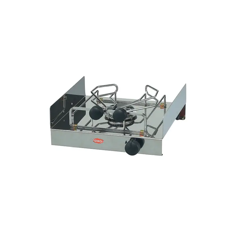 Piano Cottura a Gas Butano/Propano Atoll in Acciaio Inox Lucidato a Specchio con Parafiamma Laterale e Sicurezza Termocoppia - Omologato CE/AGA/USCG Solo Oggi