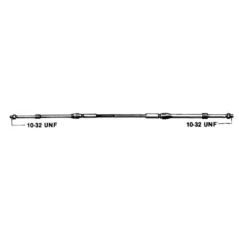 Cavo Machzero Ultraflex da 44" - Telecomando ad Alta Efficienza per Motori Fuoribordo, Entrobordo ed Entro-Fuoribordo - Ø 8mm, Corsa 87mm, Flessibilità Ottimale per Navigazioni Performanti Popolare