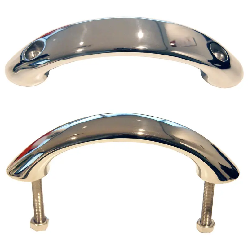 Promozione Esclusiva Maniglia Inox mm. 300 - Maniglia in Acciaio Inossidabile AISI 316 Lucidata a Specchio con Fissaggio a Viti per Vela e Nautica
