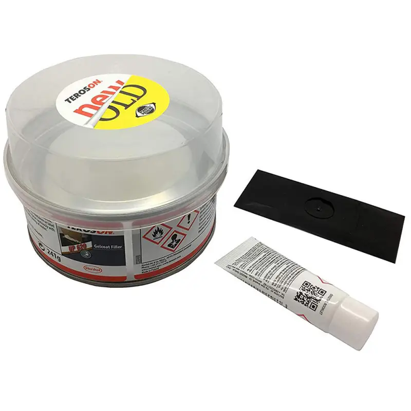 Gel-Coat Filler Gr.241 - Stucco Bicomponente Bianco per Riparazioni Vetroresina e Gelcoat con Spatola Inclusa - Ideale per Barche e Camper Direttamente Dal Produttore