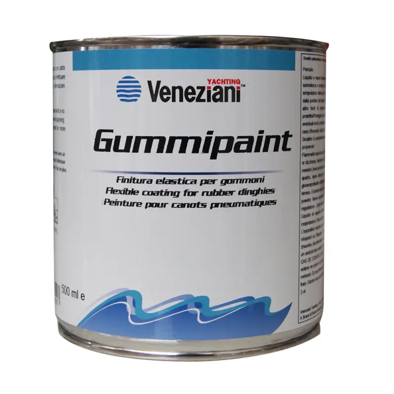 Pagamento Sicuro Gummipaint Smalto Bianco 0,5 lt - Riverniciatura Professionale per Gommoni in Neoprene, PVC e Tela Gommata con Alta Flessibilità e Resistenza all’Acqua e ai Raggi UV