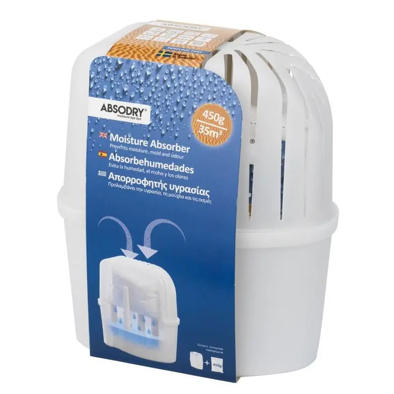 Offerta Del Giorno ABSODRY Classic Assorbitore di Umidità 450gr - Deumidificatore Passivo a Cristalli di Sale per Barche e Ambienti Ristetti