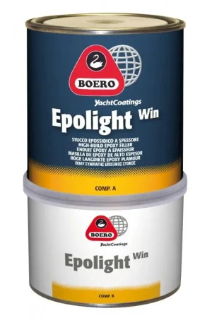 Saldi Stucco Epolight Bicomponente 0,75L - Superleggero per Nautica, Applicazione Facile e Ottima Carteggiabilità, Colore Verde Chiaro
