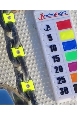 Segnacatena 8 mm Anchoright - Inserti in Polimero Colorato per Marcatura Catena Ancora con Fissaggio a Vite e Piastra di Guida Inclusa Consegna Rapida