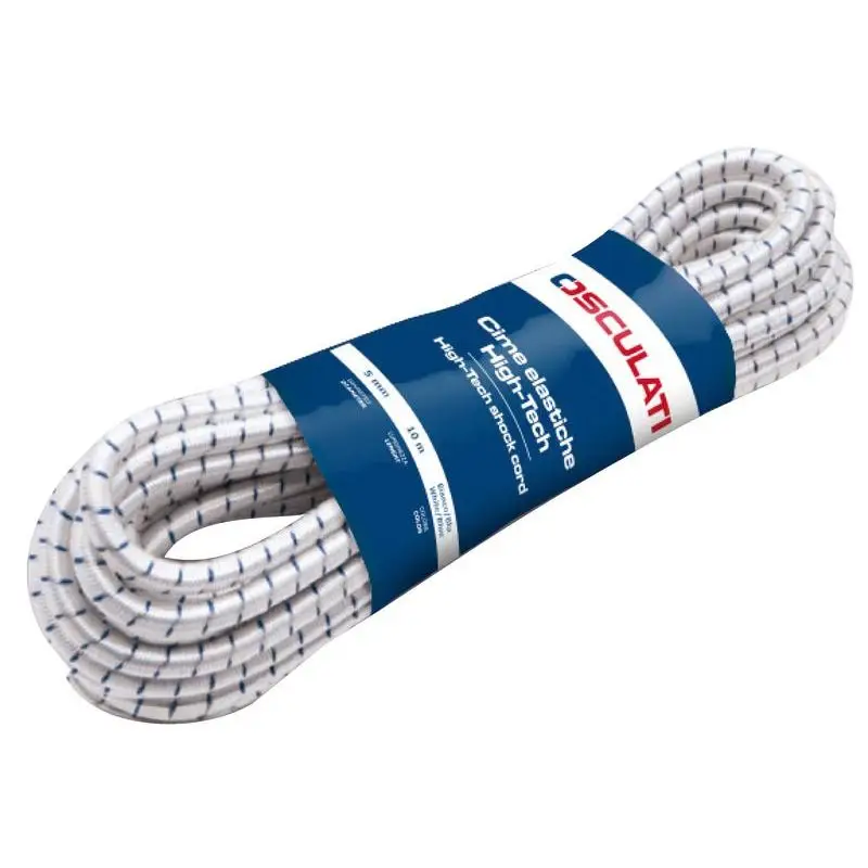 Spedizione Espresso Cavo elastico high-tech 6 mm x 10 m - Alta resistenza e durabilità per la nautica e la vela, rivestimento in poliestere e anima in lattice, confezione retail appendibile