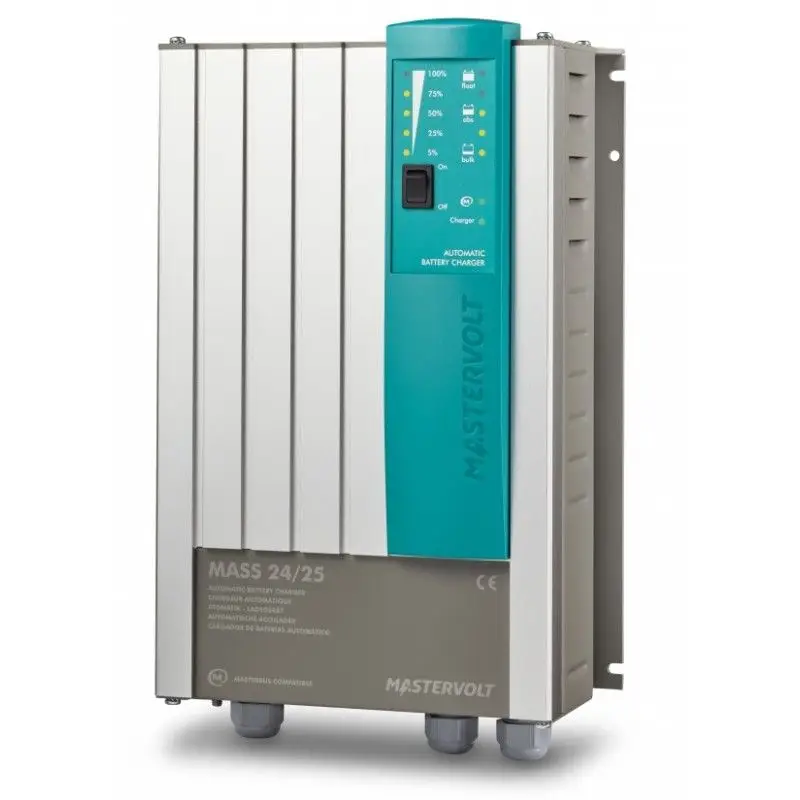 Mastervolt Caricabatterie Mass 24/75 per Nautica - Potenza continua, protezione da sovraccarico e cortocircuito, adatto a batterie da 80 a 2000 Ah, contenitore in alluminio anodizzato. Soddisfatti O Rimborsati
