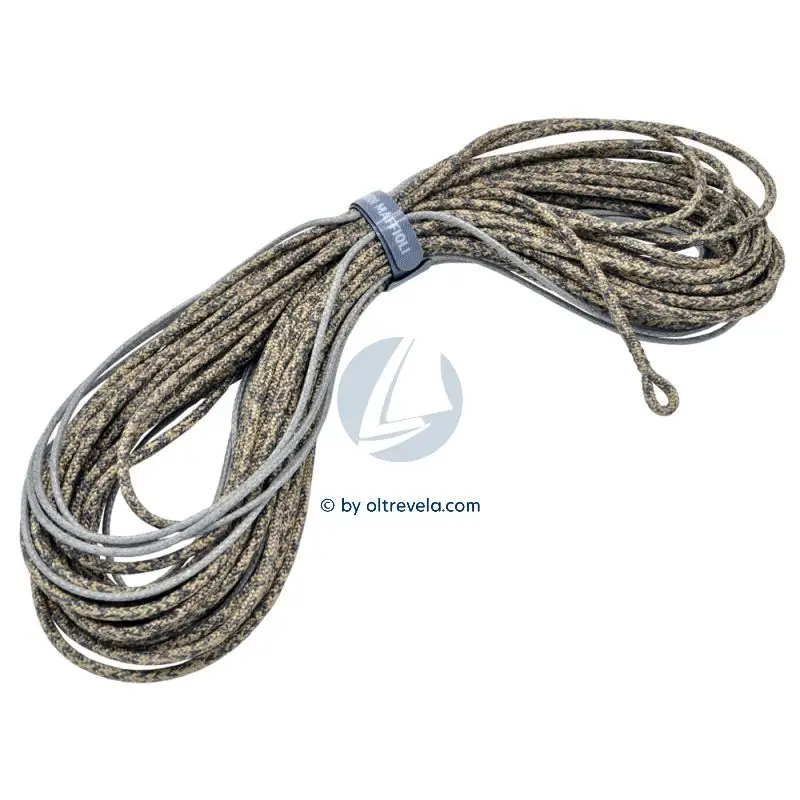 Drizza gennaker rastremata in Dyneema e Technora per Catamarano Nacra17 - F18 colore melange nero/beige Offerta