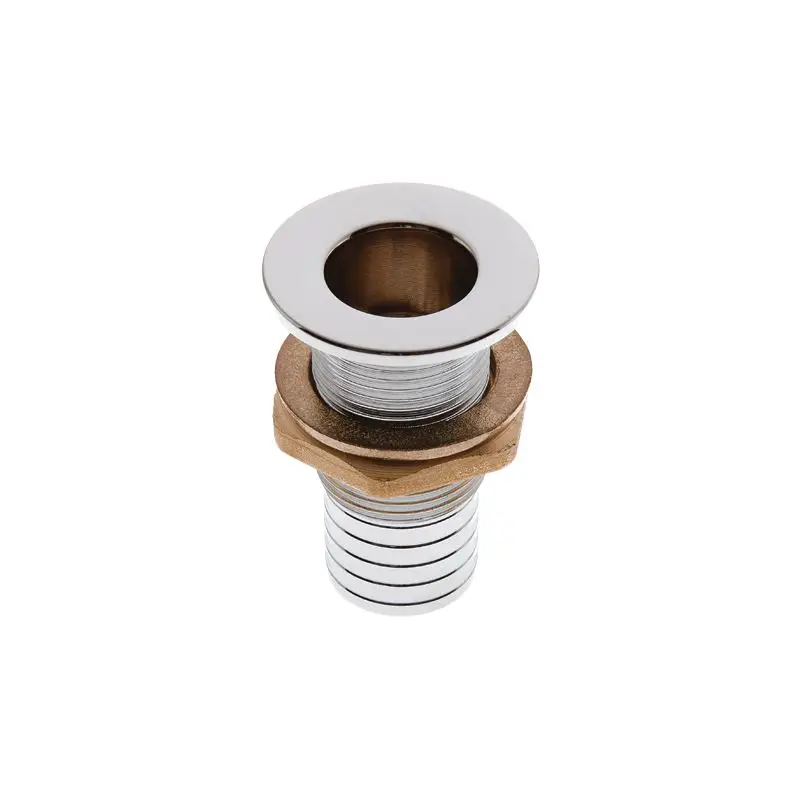 Scarichi a mare in ottone Cromato Foresti e Suardi - 1/2" A, 18 B, 65 C, 60 D, 40 E, con portagomma per pozzetto Offerta Del Giorno