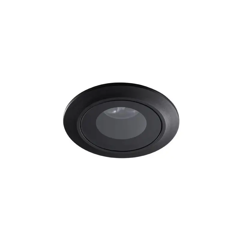 Spot ad incasso Power LED Foresti e Suardi: fissaggio con molle, finitura anodizzata nera, lente ellittica 21°-14°, 4000 °K White. Soddisfatti O Rimborsati