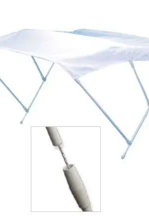 Non Perdere Cappottina Tendalino Parasole 3 Archi in Alluminio Verniciato Bianco Telo Bianco Strong