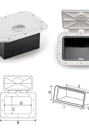 Esclusivo Sportelli con Viti a Vista e Contenitore Rettangolare in ABS