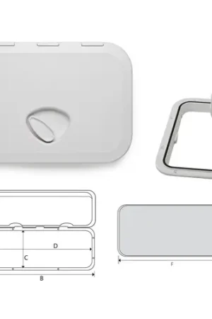 Sportello Calpestabile Impermeabile in ABS 270x375 mm A Buon Prezzo
