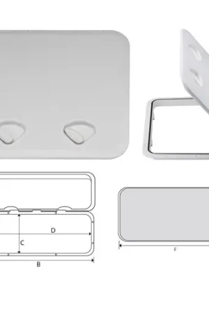 Promozione Sportello Calpestabile Impermeabile in ABS Completo di Fori per Retine 460x510mm