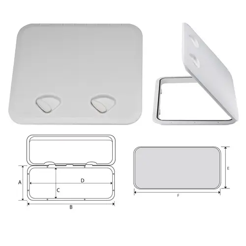 Promozione Sportello Calpestabile Impermeabile in ABS Completo di Fori per Retine 460x510mm